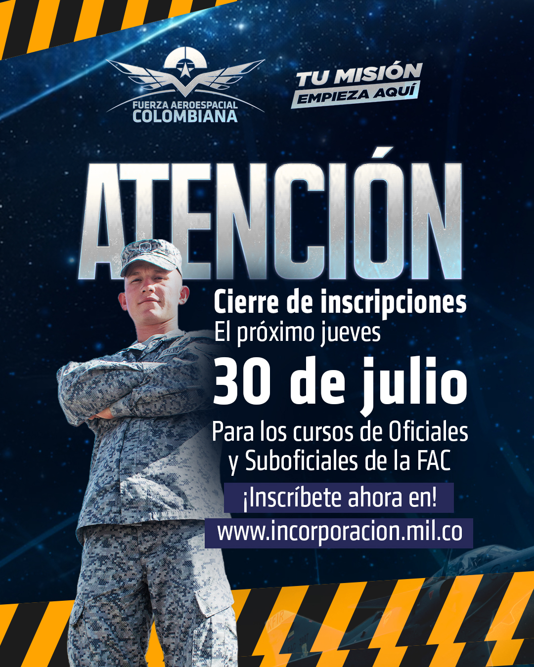 Cierre de inscripciones